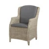4 Seasons Outdoor - Brighton Rattan Dining Chair With 2 Cushions - Pure -Living Furnitures Shop 211668 brighton dining chair pure 51724.1645449821