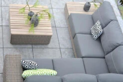 4 Seasons Outdoor - Kingston 2 Seater Right With Teak Island - Pure -Living Furnitures Shop 213149 211746 213148 600x900.lifestylejpg 1 87543.1628330740