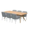 4 Seasons Outdoor - Bernini 6 Seater Dining Set With 2.4m X 1m Rectangular Table -Living Furnitures Shop 213729 x6 91147 58412.1677236556
