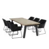 4 Seasons Outdoor - Avila 6 Seater Anthracite Dining Set With Derby Rectangular Teak Table 240cm -Living Furnitures Shop 4 seasons outdoor avila 6 seater anthracite dining set with derby rectangular teak table 240cm 50765.1628323794