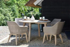 4 Seasons Outdoor - Avila Teak 4 Seater Dining Set With Derby Circular Teak Table 130cm -Living Furnitures Shop 4 seasons outdoor avila teak 4 seater dining set with derby circular teak table 130cm8 59797.1628323639