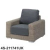 4 Seasons - Kingston Rattan Living Chair With 2 Cushions - Pure -Living Furnitures Shop 4s 211741uk 97246.1622807339