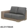 4 Seasons - Kingston Rattan Modular 2 Seater Right Side With 4 Cushions- Pure -Living Furnitures Shop 4s 211750uk 10395.1622819480