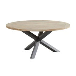 4 Seasons Outdoor - Louvre Dining Table Teak 160cm, Alu Legs