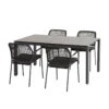 4 Seasons Outdoor - Barista 4 Seater Dining Set With 1.6m X 0.95m Rectangular Table -Living Furnitures Shop 91122 x4 19608 19609 49196.1677146880