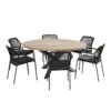 4 Seasons Outdoor - Barista 6 Seater Dining Set With 1.6m Round Table -Living Furnitures Shop 91122 x6 90571 46934.1677151734