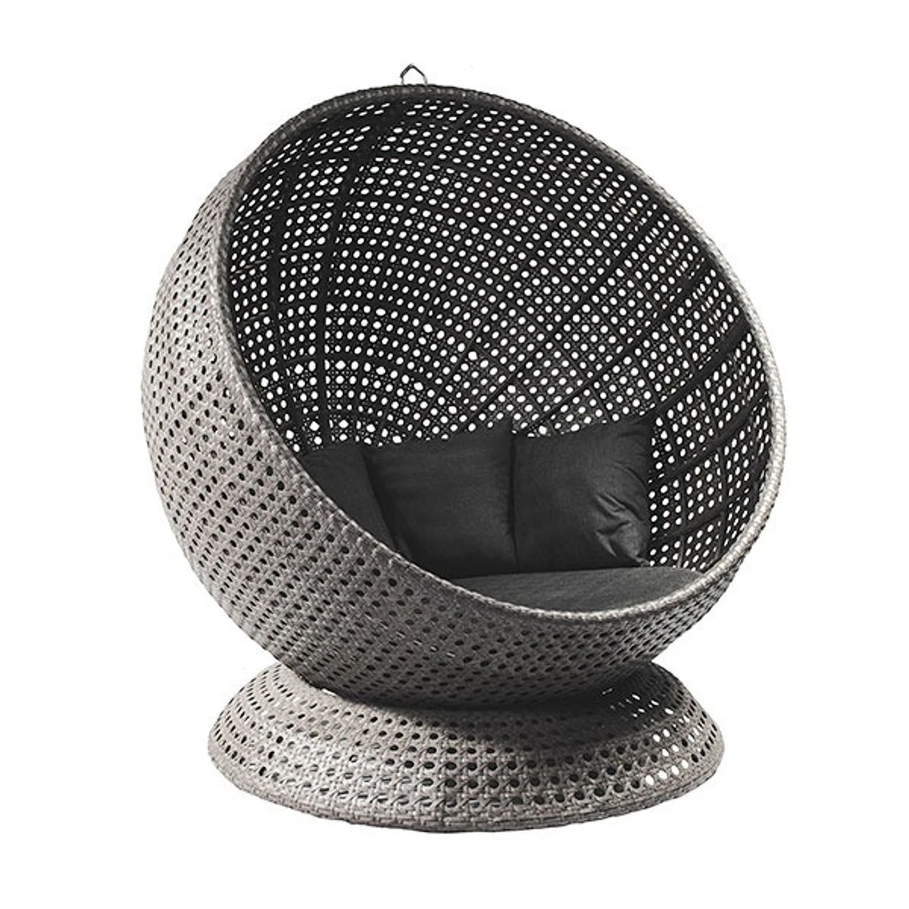 Alexander Rose Monte Carlo Hanging Rattan Chair With Base & Cushions