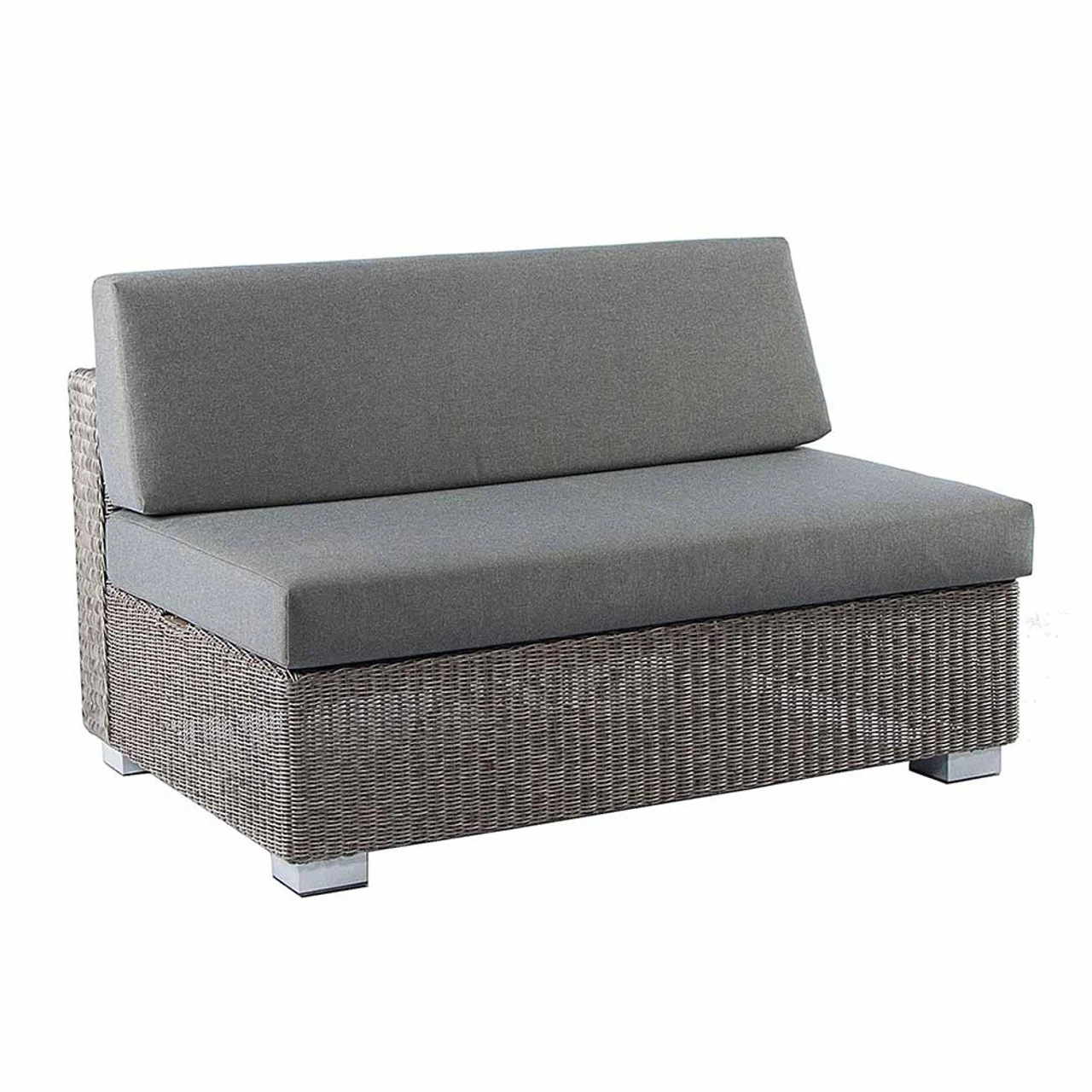 Alexander Rose Monte Carlo Rattan 2 Seater Middle Sofa With Cushions
