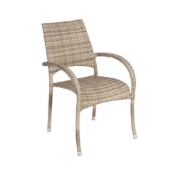 Alexander Rose Ocean Pearl Fiji Rattan 60cm Bistro Set With Stacking Armchairs -Living Furnitures Shop alexander rose ocean pearl fiji stacking armchair 97121.1627892000