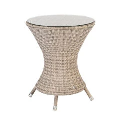 Alexander Rose Ocean Pearl Wave Rattan 60cm Bistro Set -Living Furnitures Shop alexander rose ocean pearl wave bistro table with glass 0.6m. 69337.1627892090