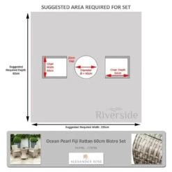 Alexander Rose Ocean Pearl Wave Rattan 60cm Bistro Set -Living Furnitures Shop alexander rose ocean pearl wave rattan 60cm bistro set measurements 85903.1627892090