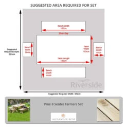Alexander Rose Pine 8 Seater Farmers Set -Living Furnitures Shop alexander rose pine 8 seater farmers set dimensions 98376.1627976542