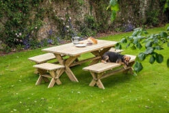 Alexander Rose Pine Farmers Garden Table 1.9m -Living Furnitures Shop alexander rose pine farmers garden table lifestyle 14979.1627976288