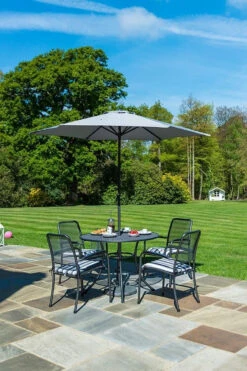 Alexander Rose Grey Portofino Aluminium Parasol With Tilt 2.4MØ -Living Furnitures Shop alexander rose portofino aluminium parasol with tilt 2.4m 3 22747.1628325513