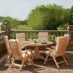 Alexander Rose Roble 6 Seater Set, 145cm Table -Living Furnitures Shop alexander rose roble 6 seater set 1 1 98555.1627987105