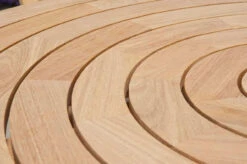 AR Roble Bengal Pedestal Garden Table With Integral Lazy Susan, 1.75MØ -Living Furnitures Shop alexander rose roble bengal pedestal garden table 1.75m detail 1 29574.1627988453