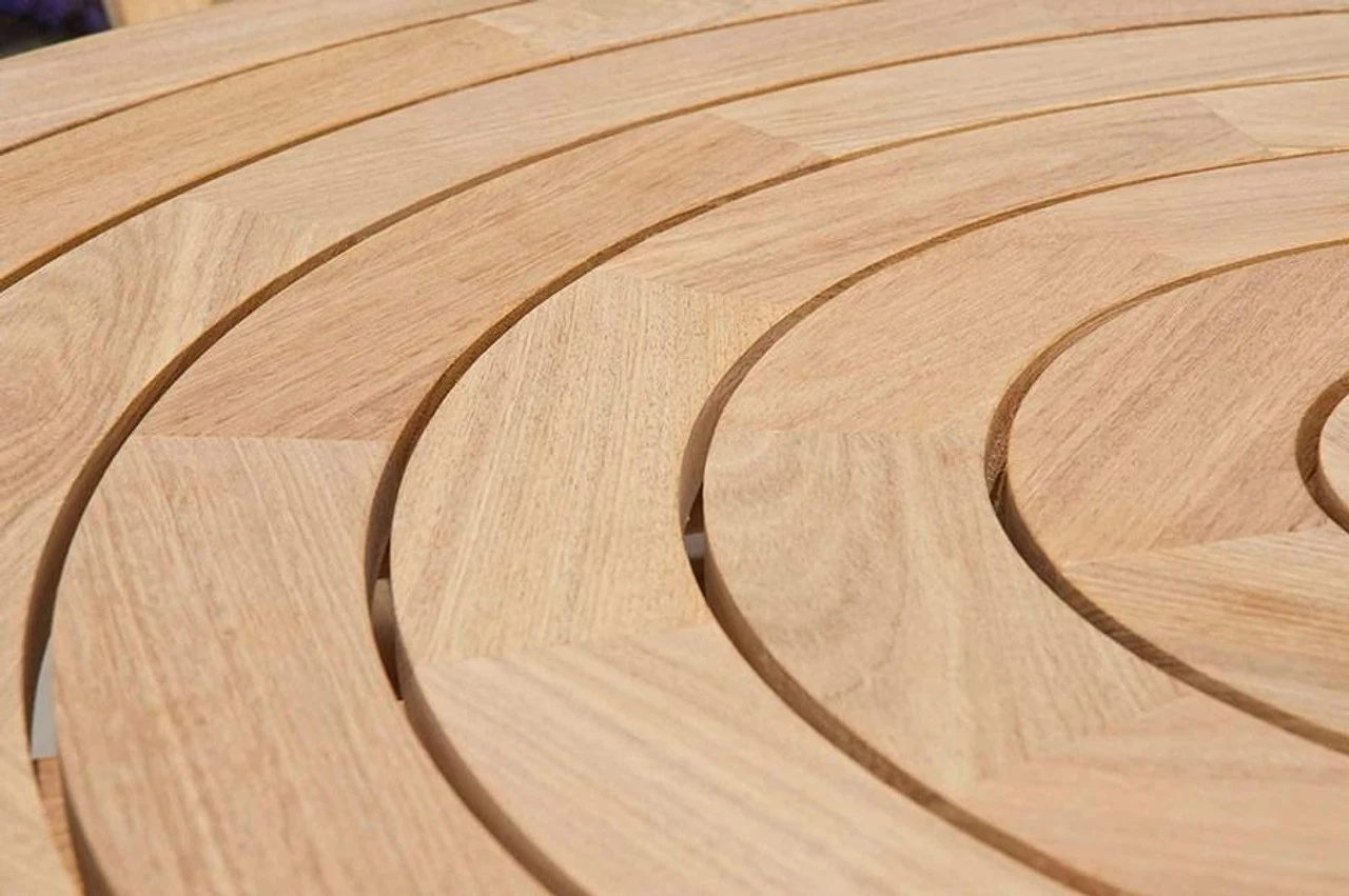 AR Roble Bengal Pedestal Garden Table With Integral Lazy Susan, 1.75MØ - Image 4