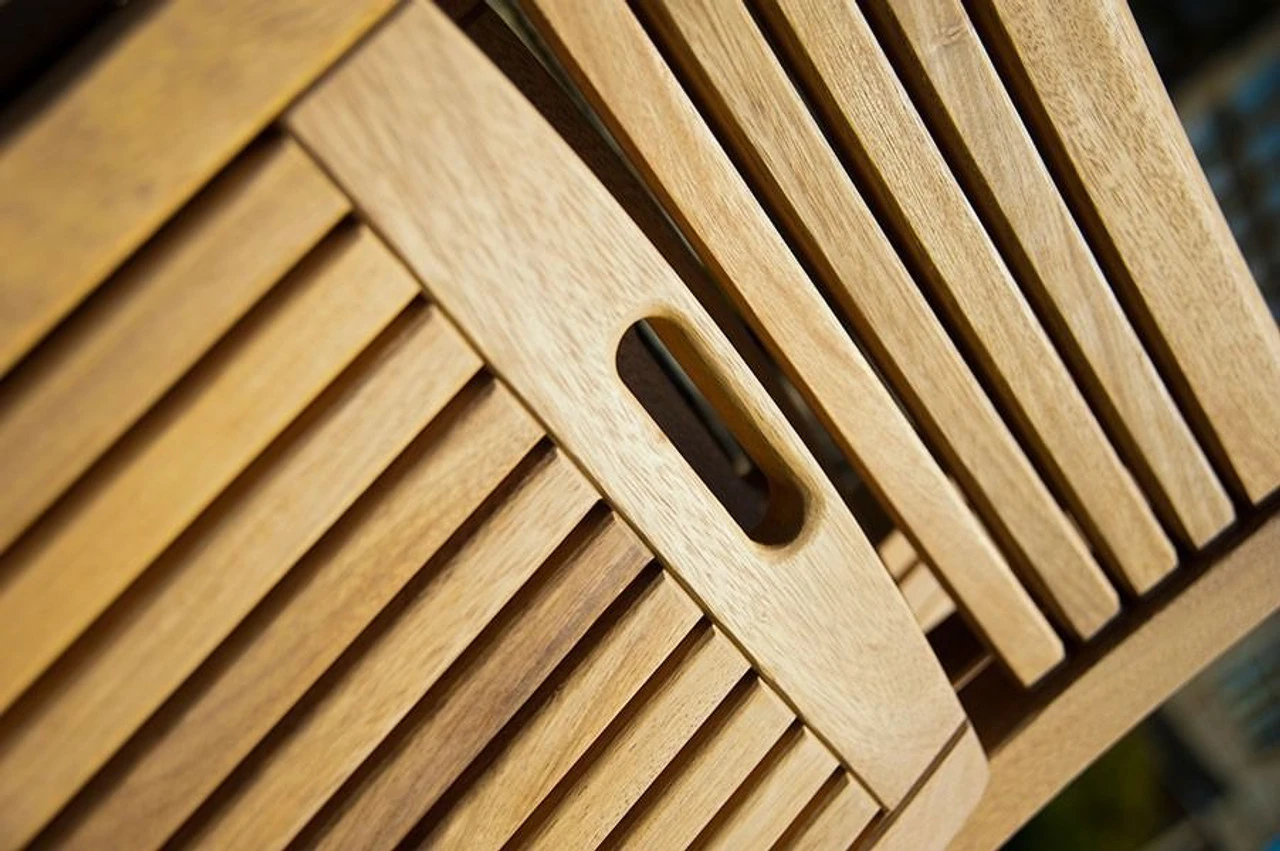 Alexander Rose Roble Folding Tea For Two Garden Furniture Set - Image 5