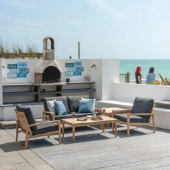 Alexander Rose Roble Lounge 2 Seater Sofa -Living Furnitures Shop alexander rose roble lounge 2 seater sofa charcoal lifestyle 77791.1627985530