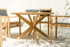 Alexander Rose Roble Round Garden Table With Cross Base 1.25MØ -Living Furnitures Shop alexander rose roble round garden table with cross base 1.25m 2 88618.1627981844