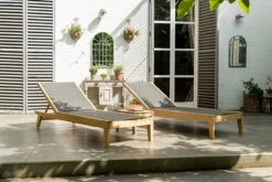 Alexander Rose Roble Adjustable Charcoal Sling Sunbed -Living Furnitures Shop alexander rose roble sling sun lounger set 2 26651.1627989311