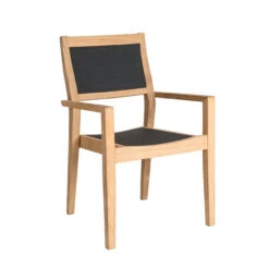 Alexander Rose Roble 4 Seater Charcoal Textilene Set, 125cm -Living Furnitures Shop alexander rose roble stacking armchair charcoal sling 22879.1627980972