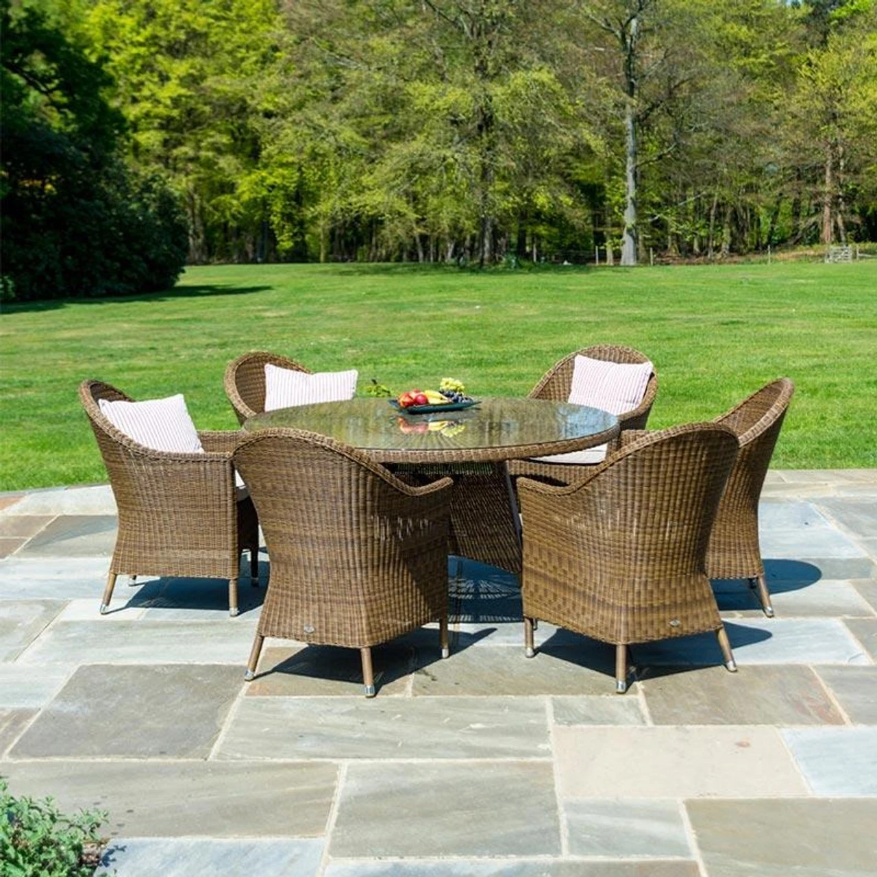 Alexander Rose San Marino 6 Seater Rattan Dining Set, 150cm 2