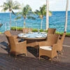 Alexander Rose San Marino 6 Seater Rattan Dining Set, 150cm -Living Furnitures Shop alexander rose san marino 6 seater rattan dining set with oatmeal cushions 86631.1622806832