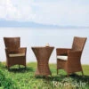 Alexander Rose San Marino Rattan 60cm Bistro Set, Oatmeal Cushions -Living Furnitures Shop alexander rose san marino rattan bistro set with oatmeal cushions 1 26720.1632738479