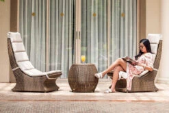 Alexander Rose San Marino Rattan Lazy 2 Seater Set, Oatmeal Cushions -Living Furnitures Shop alexander rose san marino rattan lazy 2 seater set lifestyle 22460.1627994403