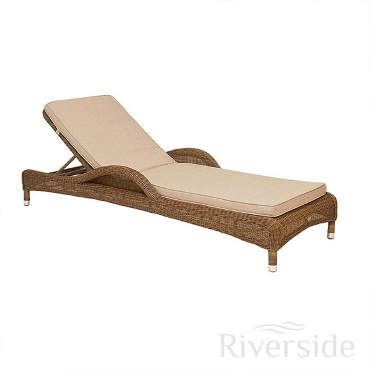 Alexander Rose San Marino Rattan Sun Lounger With Oatmeal Cushion