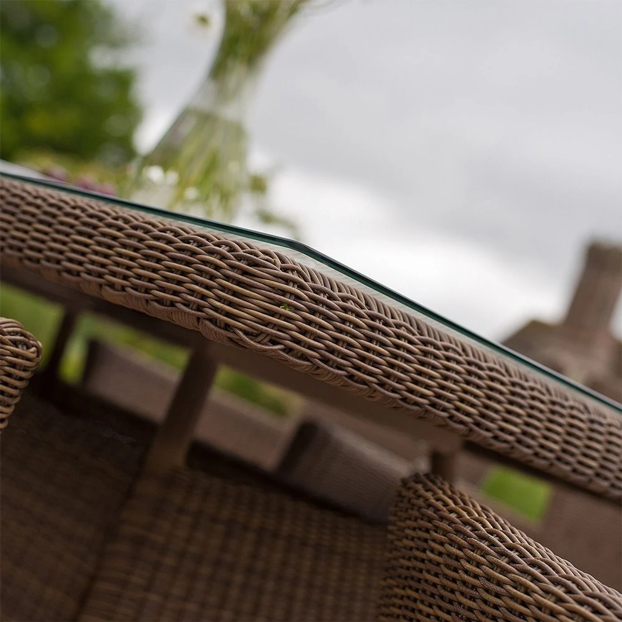 Alexander Rose San Marino Rectangular Rattan Table With Glass 1.6M X 1.0M 4 Alexander Rose San Marino Rectangular Rattan Table With Glass 1.6M X 1.0M - Image 2