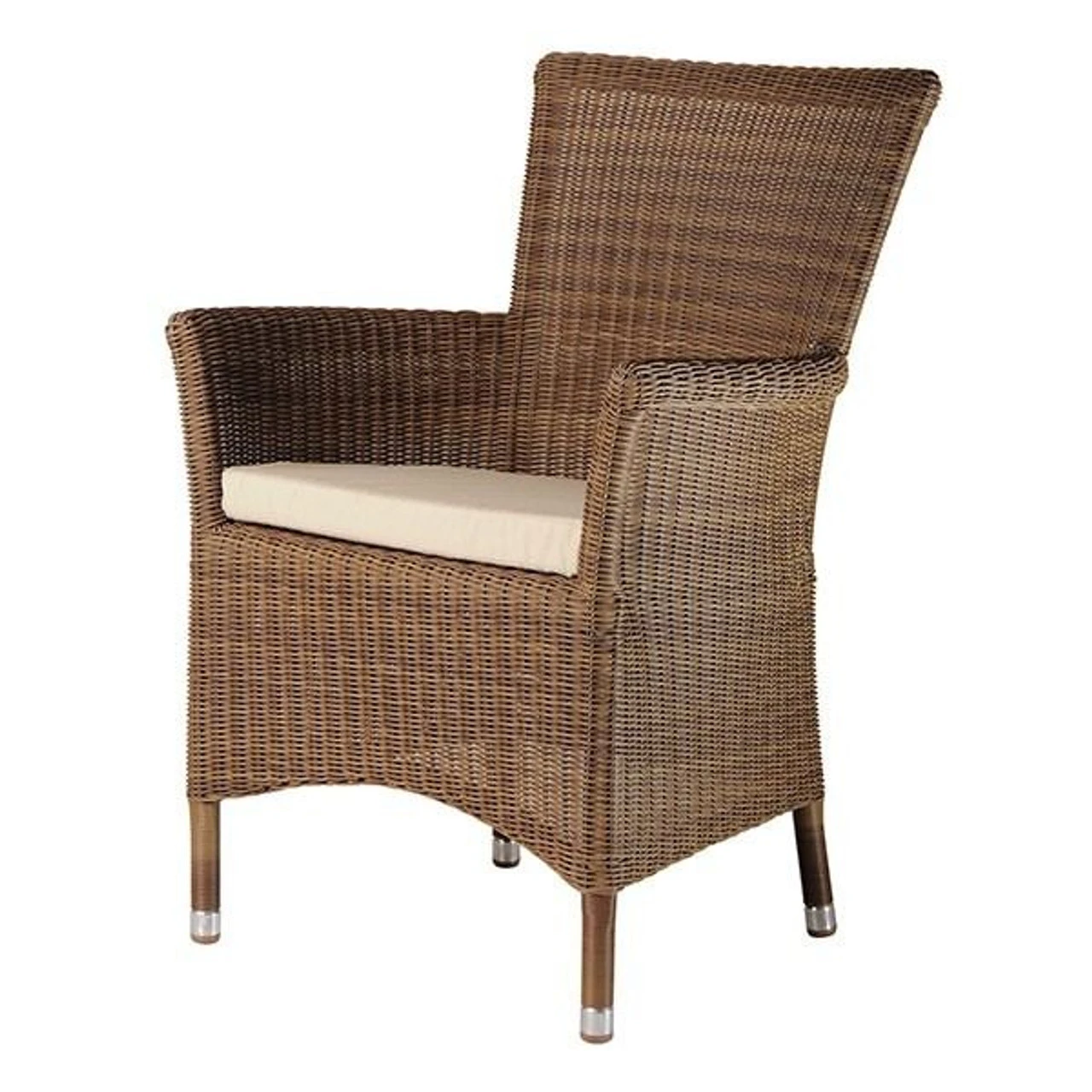 Alexander Rose San Marino Rattan 60cm Bistro Set, Oatmeal Cushions - Image 3