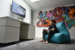 Monster B Bag Red PU Indoor Bean Bag -Living Furnitures Shop kids mini b bag pu indoor bean bag in use by child gaming 2 1 76688.1651050093