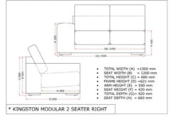 4 Seasons - Kingston Rattan Modular 2 Seater Right Side With 4 Cushions- Pure -Living Furnitures Shop kingston modular 2 seater right 2 15596.1628330869