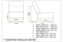 4 Seasons Outdoor - Kingston 5 Piece Modular Rattan Sofa Set With Coffee Table, Pure -Living Furnitures Shop kingston modular center 2 24305.1628330684