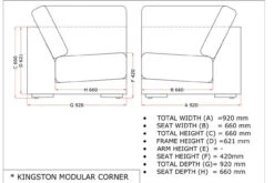 4 Seasons - Kingston Rattan Modular Sofa Corner With 3 Cushions - Pure -Living Furnitures Shop kingston modular corner 3 91807.1628330586