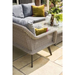 4 Seasons Outdoor - Memphis XL Cosy Dining Set, Polyloom Pebble -Living Furnitures Shop nmthqfpq 57989.1628345822