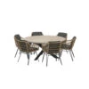 4 Seasons Outdoor - Cottage 6 Seater Dining Set With Louvre Table -Living Furnitures Shop rle9 toq 75664.1628329073