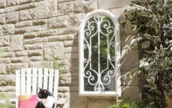 Scrolled Arch Garden Mirror -Living Furnitures Shop scrolled arch mirror 4 715x452 06050.1628070725