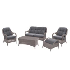 4 Seasons Outdoor - Sussex Lounge Set, Polyloom Pebble