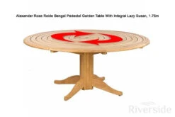 Alexander Rose Roble 8 Seater Set With Integral Lazy Susan 175cm Oatmeal -Living Furnitures Shop the lazy susan rotates around the centre of the table to allow a parasol to still be used 1 80806.1627987307