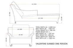 4 Seasons - Valentine Rattan Sun Lounger One Seater With 4 Cushions, Pure 9 4 Seasons - Valentine Rattan Sun Lounger One Seater With 4 Cushions, Pure -Living Furnitures Shop valentine sun lounger line drawing and measurements2 2 00463.1645450223