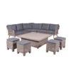 4 Seasons Outdoor - Memphis XL Cosy Dining Set, Polyloom Pebble -Living Furnitures Shop xl memphis set v2 23002.1628345822
